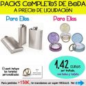 Pack “Super-Ahorro” de regalos Bodas en Outlet, con bolsas y tarjetas