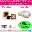 Pack “Super-Ahorro” de regalos Bodas en Outlet, con bolsas y tarjetas