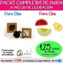 Pack “Super-Ahorro” de regalos Bodas en Outlet, con bolsas y tarjetas