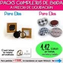 Pack “Super-Ahorro” de regalos Bodas en Outlet, con bolsas y tarjetas