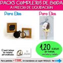 Pack “Super-Ahorro” de regalos Bodas en Outlet, con bolsas y tarjetas