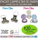 Pack “Super-Ahorro” de regalos Bodas en Outlet, con bolsas y tarjetas