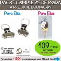 Pack “Super-Ahorro” de regalos Bodas en Outlet, con bolsas y tarjetas