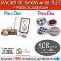 Pack “Super-Ahorro” de regalos Bodas en Outlet, con bolsas y tarjetas