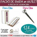Pack “Super-Ahorro” de regalos Bodas en Outlet, con bolsas y tarjetas