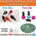 Pack “Super-Ahorro” de regalos Bodas en Outlet, con bolsas y tarjetas
