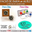 Pack “Super-Ahorro” de regalos Bodas en Outlet, con bolsas y tarjetas