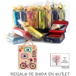 Pack de estuche con espejo para barra de labios con bolsa y tarjeta