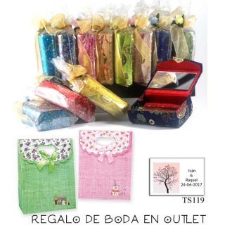 Pack de estuche con espejo para barra de labios con bolsa y tarjeta