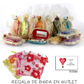 Pack de estuche con espejo para barra de labios con bolsa y tarjeta