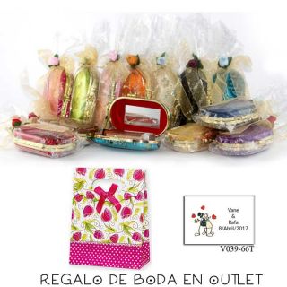 Pack de estuche con espejo para barra de labios con bolsa y tarjeta