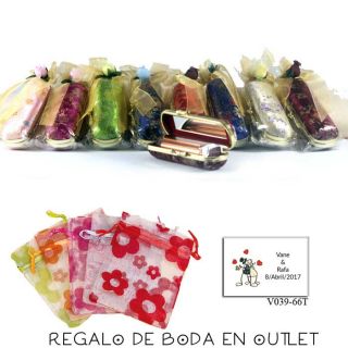Pack de estuche con espejo para barra de labios con bolsa y tarjeta