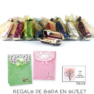 Pack de estuche con espejo para barra de labios con bolsa y tarjeta