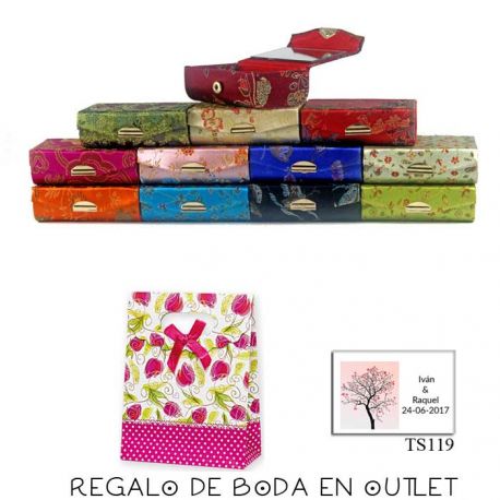 Pack de estuche con espejo para barra de labios con bolsa y tarjeta