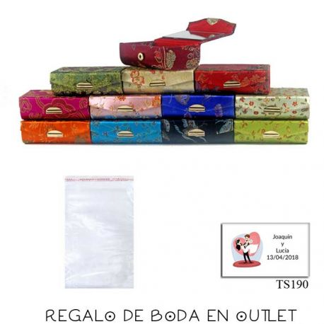Pack de estuche con espejo para barra de labios con bolsa y tarjeta