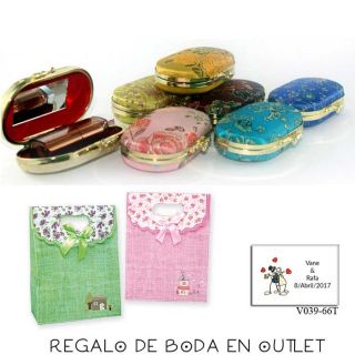 Pack de estuche con espejo para barra de labios con bolsa y tarjeta