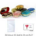 Pack de estuche con espejo para barra de labios con bolsa y tarjeta