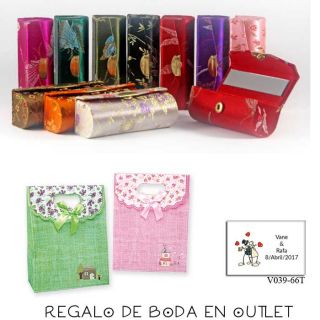 Pack de estuche con espejo para barra de labios con bolsa y tarjeta