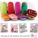 Pack de estuche con espejo para mujer con bolsa y tarjeta