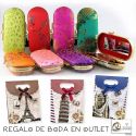 Pack de estuche con espejo para mujer con bolsa y tarjeta