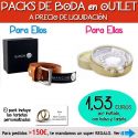Pack “Super-Ahorro” de regalos Bodas en Outlet, con bolsas y tarjetas
