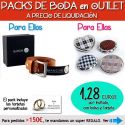 Pack “Super-Ahorro” de regalos Bodas en Outlet, con bolsas y tarjetas