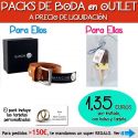 Pack “Super-Ahorro” de regalos Bodas en Outlet, con bolsas y tarjetas