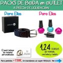 Pack “Super-Ahorro” de regalos Bodas en Outlet, con bolsas y tarjetas