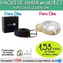 Pack “Super-Ahorro” de regalos Bodas en Outlet, con bolsas y tarjetas
