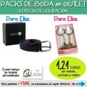Pack “Super-Ahorro” de regalos Bodas en Outlet, con bolsas y tarjetas