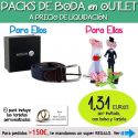 Pack “Super-Ahorro” de regalos Bodas en Outlet, con bolsas y tarjetas