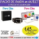 Pack “Super-Ahorro” de regalos Bodas en Outlet, con bolsas y tarjetas