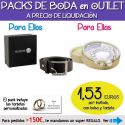 Pack “Super-Ahorro” de regalos Bodas en Outlet, con bolsas y tarjetas