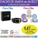 Pack “Super-Ahorro” de regalos Bodas en Outlet, con bolsas y tarjetas