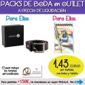 Pack “Super-Ahorro” de regalos Bodas en Outlet, con bolsas y tarjetas