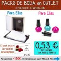 Pack “Super-Ahorro” de regalos Bodas en Outlet, con bolsas y tarjetas