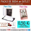 Pack “Super-Ahorro” de regalos Bodas en Outlet, con bolsas y tarjetas