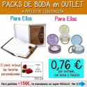 Pack “Super-Ahorro” de regalos Bodas en Outlet, con bolsas y tarjetas