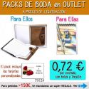 Pack “Super-Ahorro” de regalos Bodas en Outlet, con bolsas y tarjetas