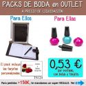 Pack “Super-Ahorro” de regalos Bodas en Outlet, con bolsas y tarjetas