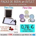 Pack “Super-Ahorro” de regalos Bodas en Outlet, con bolsas y tarjetas
