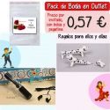 Pack “Super-Ahorro” de regalos Bodas en Outlet, con bolsas y tarjetas