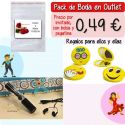 Pack “Super-Ahorro” de regalos Bodas en Outlet, con bolsas y tarjetas