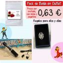 Pack “Super-Ahorro” de regalos Bodas en Outlet, con bolsas y tarjetas
