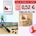 Pack “Super-Ahorro” de regalos Bodas en Outlet, con bolsas y tarjetas
