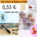 Pack “Super-Ahorro” de regalos Bodas en Outlet, con bolsas y tarjetas