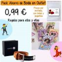 Pack “Super-Ahorro” de regalos Bodas en Outlet, con bolsas y tarjetas