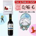 Pack “Super-Ahorro” de regalos Bodas en Outlet, con bolsas y tarjetas