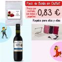 Pack “Super-Ahorro” de regalos Bodas en Outlet, con bolsas y tarjetas