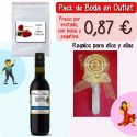 Pack “Super-Ahorro” de regalos Bodas en Outlet, con bolsas y tarjetas